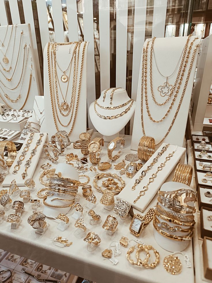 Latest handmade jewelry trends featuring pearl necklaces, layered necklaces, statement earrings, charm bracelets, and minimalist rings